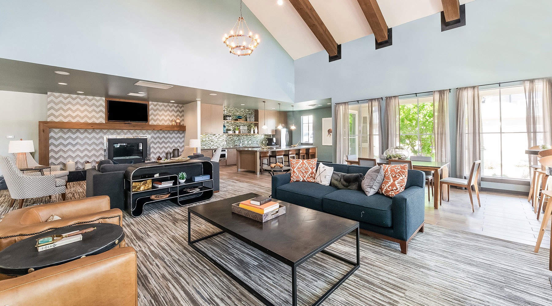 beautiful lounge area with natural light